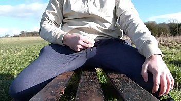 Quick Wank On The Bench In The Cool Wind